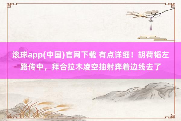 滚球app(中国)官网下载 有点详细！胡荷韬左路传中，拜合拉木凌空抽射奔着边线去了