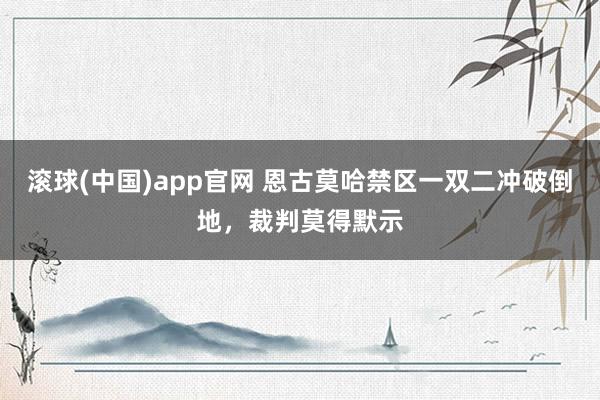 滚球(中国)app官网 恩古莫哈禁区一双二冲破倒地，裁判莫得默示