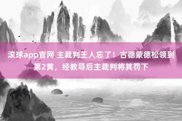 滚球app官网 主裁判王人忘了！古德蒙德松领到第2黄，经教导后主裁判将其罚下