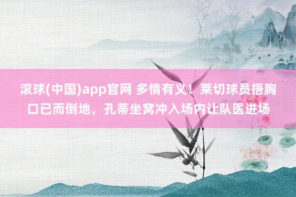 滚球(中国)app官网 多情有义！莱切球员捂胸口已而倒地，孔蒂坐窝冲入场内让队医进场