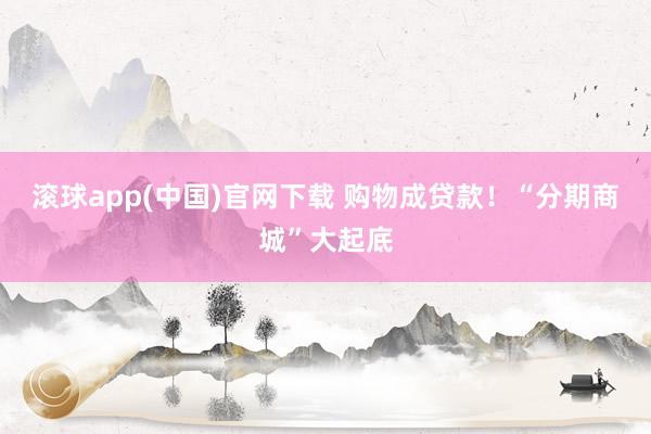 滚球app(中国)官网下载 购物成贷款！“分期商城”大起底