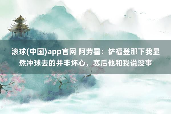 滚球(中国)app官网 阿劳霍：铲福登那下我显然冲球去的并非坏心，赛后他和我说没事