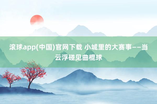 滚球app(中国)官网下载 小城里的大赛事——当云浮碰见曲棍球