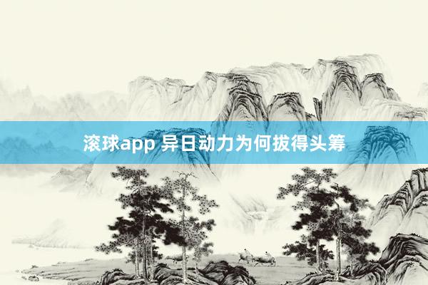 滚球app 异日动力为何拔得头筹