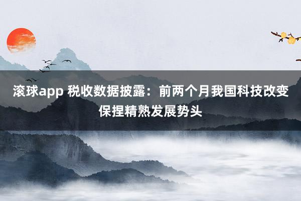 滚球app 税收数据披露：前两个月我国科技改变保捏精熟发展势头