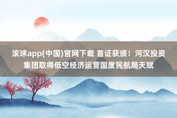 滚球app(中国)官网下载 首证获颁！河汉投资集团取得低空经济运营国度民航局天赋