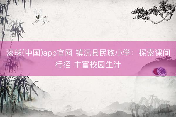 滚球(中国)app官网 镇沅县民族小学：探索课间行径 丰富校园生计