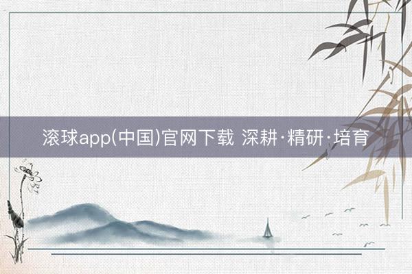 滚球app(中国)官网下载 深耕·精研·培育
