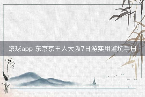 滚球app 东京京王人大阪7日游实用避坑手册