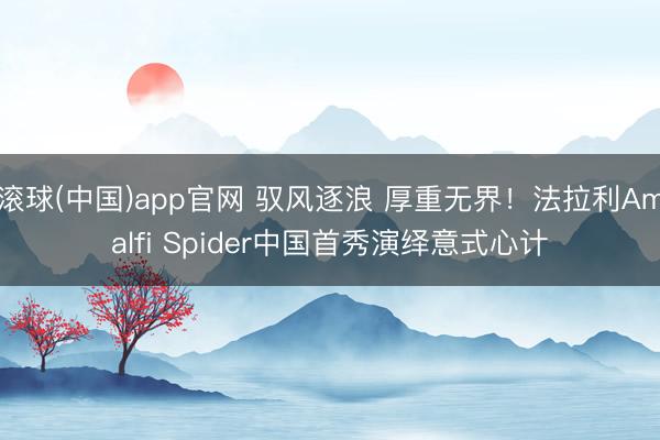 滚球(中国)app官网 驭风逐浪 厚重无界！法拉利Amalfi Spider中国首秀演绎意式心计