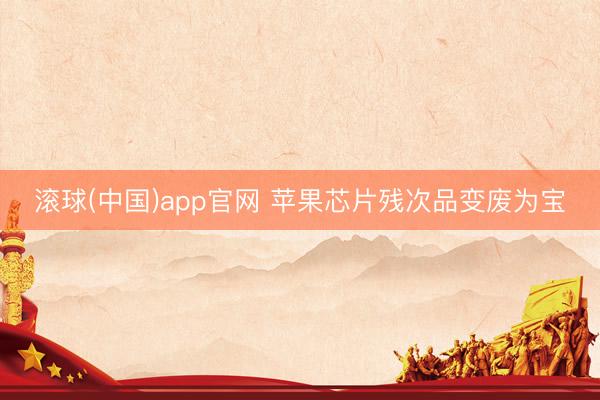 滚球(中国)app官网 苹果芯片残次品变废为宝