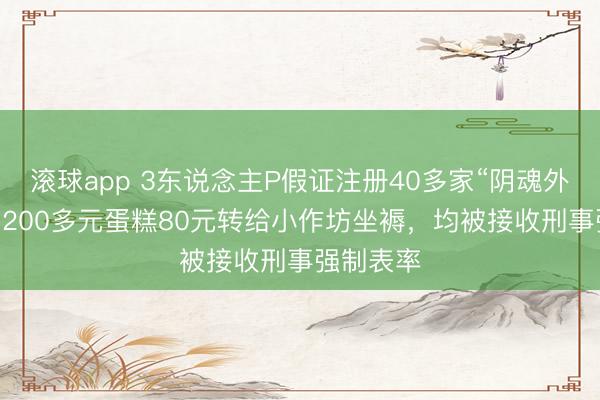 滚球app 3东说念主P假证注册40多家“阴魂外卖” 店，200多元蛋糕80元转给小作坊坐褥，均被接收刑事强制表率