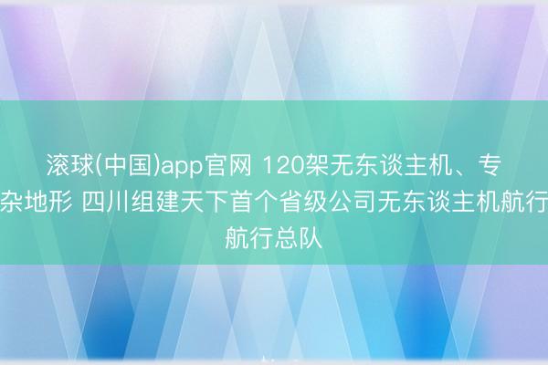 滚球(中国)app官网 120架无东谈主机、专治复杂地形 四川组建天下首个省级公司无东谈主机航行总队