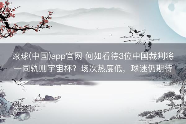 滚球(中国)app官网 何如看待3位中国裁判将一同轨则宇宙杯?场次热度低,球迷仍期待